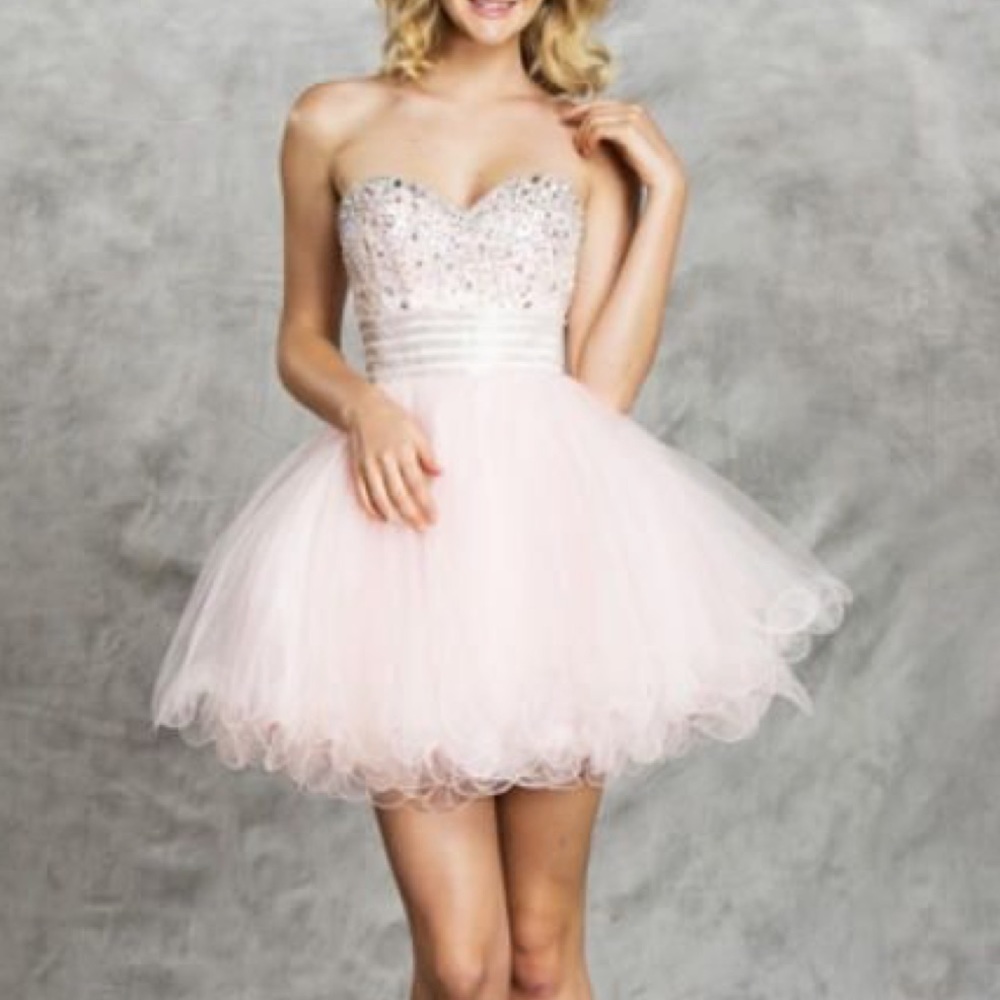 💋Strapless Beaded Princess mini Party Gown